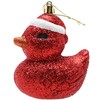 Christmas Concepts® Pack of 2-110mm (4.3") Red Glittery Festive Duck