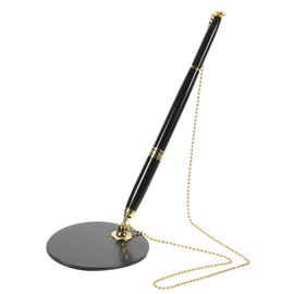 Operitacx Signing Pen Ballpoint Pens Writing Pen with Stand Desk Fixed Pen Professional Ballpoint Pen Multi-function Writing Pen Table Fixed Pen Rotary Pen Delicate Standing Table