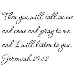 Tapestry Of Truth - Jeremiah 29:12 - TOT501 - Wall and Home Scripture, Lettering, Quotes, Images, Stickers, Decals, Art, and More! - Then You Will Call on me and Come and Pray to me, and I Will li...