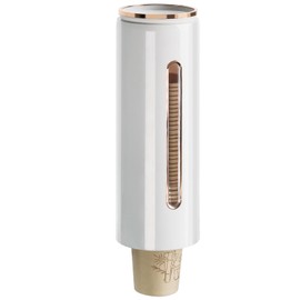 EOFJRUC Cup Dispenser, Wall Mounted Bathroom Cup Holder fits 3-5oz Plastic and Disposable Paper Cups, Pull Type Water Cooler Cup Holder for Home, Bathroom, Office, Hospital, Gym, White