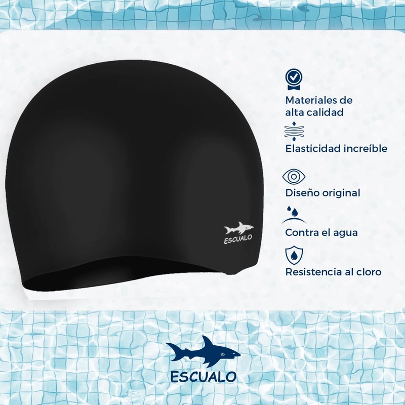 escualo Gorra para Natacion Unisex Adulto Modelo Gx60 (Silicon) Impermeable,
