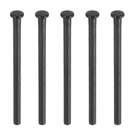 QUARKZMAN Pack of 5 3.5 Inch Door Hinge Pins, Removable Brushed Door Hinge Inner Pins for Wood Apartment Door Replacement, Matte Black