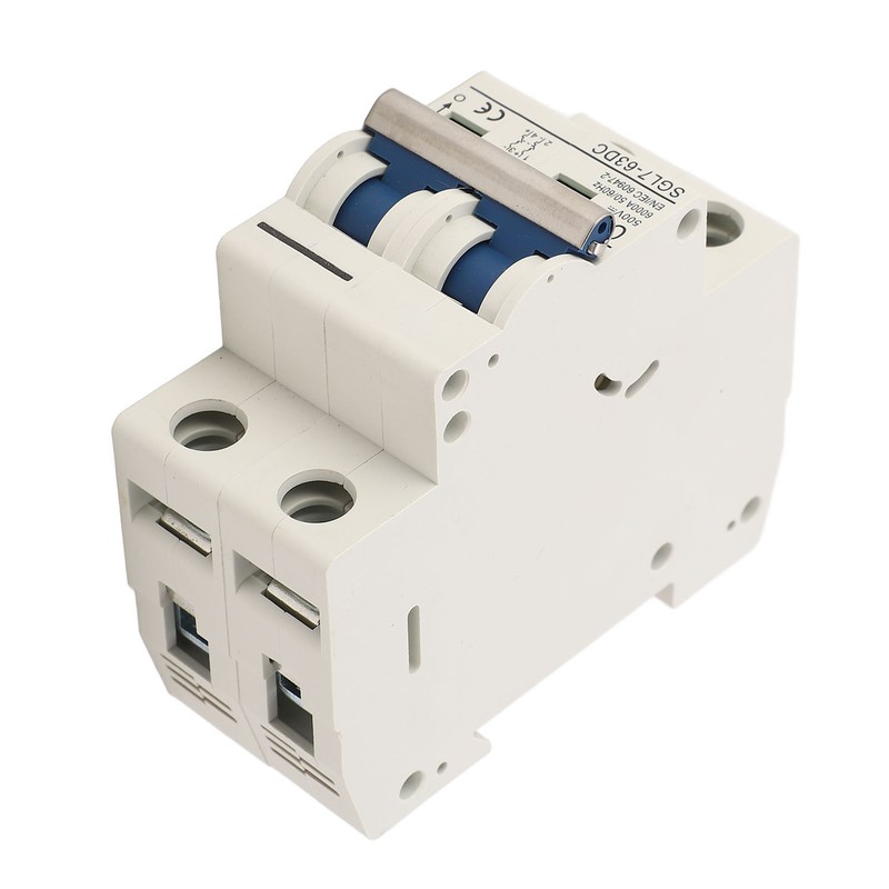 DC Circuit Breaker 2P 16A Overload Protection DIN Rail Mount