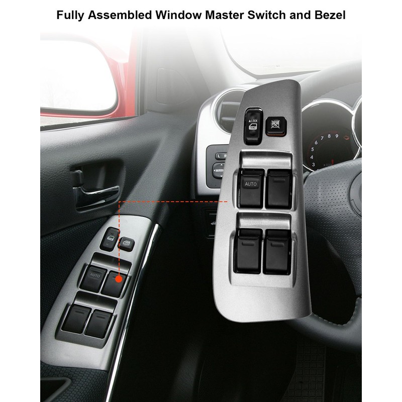 Fully Assembled Window Master Switch and Bezel Driver Side Fit