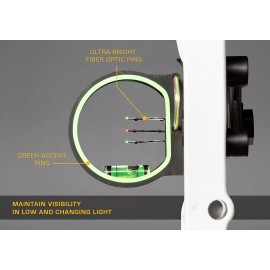 Trophy Ridge Mist 3 Pin Bow Sight RH LH Reversible Mount Fiber Optic Level NIP