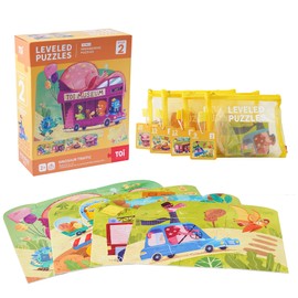 TOI Leveled Puzzles for Kids Aged 2.5 and Up, Toddler Puzzle Preschool Learning Jigsaw Puzzles, Large Pieces Educational Game for Boys Girls, Cognitive Story Step 2