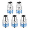 HARFINGTON 5pcs 1/2 Inch Drive 6-Point Socket 10mm CR-V Metric