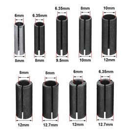 Gasea Set of 9 Sizes Steel CNC Router Collet Chuck Replacement Driver Adapter Converter Tool for Woodworking Engraving Machine Tool
