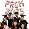 KALOR Rose Gold Prom 2025 Balloons Banner, 32 Inch Mylar