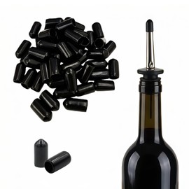 Pourers Dust Covers,50 PCS Pour Spot Caps,Liquor Spout Covers, Olive Oil Liquor Bottle Pour Spout Cover Rubber Caps