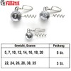 FANATIK Screw Head Spiral Set 5 Pieces/3 Pieces with Carabiner