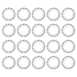 sourcing map M10 50Pcs External Tooth Washers, 304 Stainless Steel Tooth Locking Ring Washers Quick Speed Star Nut Locking Fastener, Silver