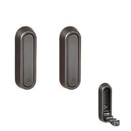 KEEYOYOBE 2PC Foldable Wall Hooks - Gold Coat Hooks for Closet, Door & Bathroom | Heavy Duty Folding Hangers for Hanging Coats, Belts, Backpacks, Towels | Space-Saving Wall Hook Set (Gray, 2Pack)