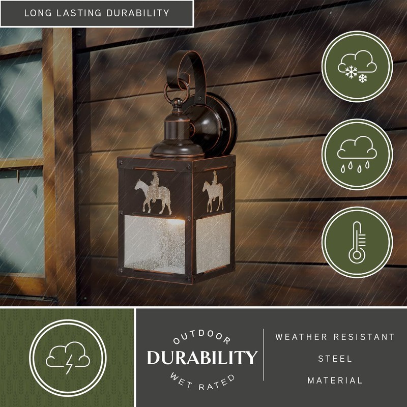 VAXCEL Trail 13 in. H 1-Light Burnished Bronze Rustic Cowboy