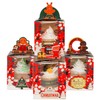 Gcardist Christmas Cupcake Boxes Individual Cupcake Holders Disposable 25pcs Single