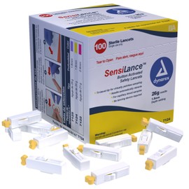 Dynarex Sensilance Safety Lancets, 26 Gauge, Sterile, 100 Count