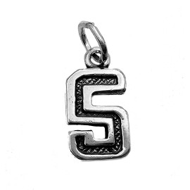 Unbranded Sterling Silver Charm - Jersey Number 5