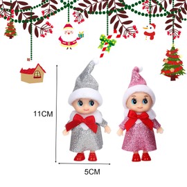 POPOYU Christmas Elf Figures, Mini Elves, Christmas Elf Doll, Christmas Elves, Christmas Small Gifts, Doll Toy for Girls, Boys, Gift, Little Elf Doll Toy for Boys and Girls