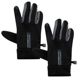 Lotsdonxia Winter warm touch screen gloves Anti-cold padded sports cycling gloves Suitable for outdoor, skiing, cycling, and other sports（Black）
