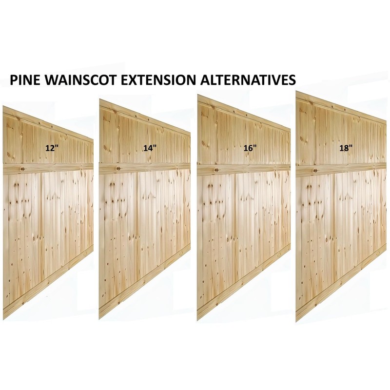 14" Allwood Pine Wainscot Extension Kit
