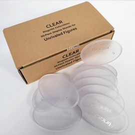 Ringside (Clear) 30-Pack Display Stands for Unrivaled Figures Exclusive Wrestling Action Figure Accessories
