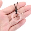 Jovivi Healing Crystal Pendant Necklace Women Natural Pink Rose Quartz
