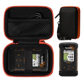 CaseSack Golf GPS Case for Swami Vibe Golf GPS - Golf GPS Bluetooth Speaker Combo (Black with Orange Zip)