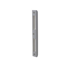 JUVA Angle Strike Plate White Coated Inlet Strike Plate for Rebated Room Doors Renovation for Wooden Frames & for Rebated Doors 1 Piece Metal Door Stop for Interior Doors
