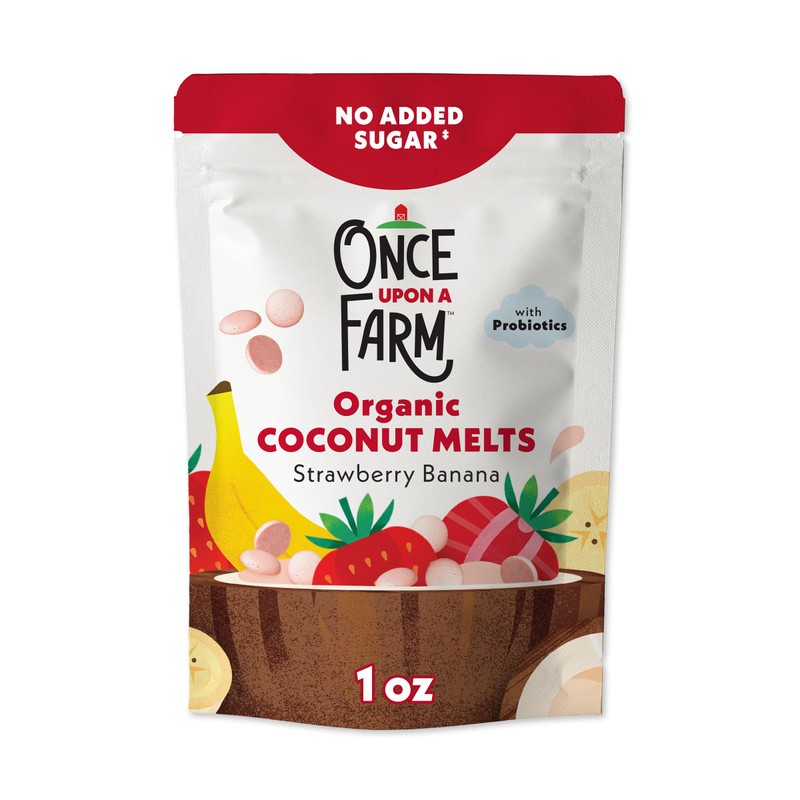 Once Upon A Farm Organic Coconut Melts with Probiotics, Strawberry