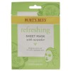 Burts Bees Refreshing Sheet Mask - Cucumber Unisex 1 Pc,