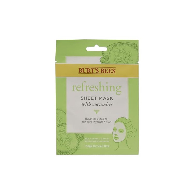 Burts Bees Refreshing Sheet Mask - Cucumber Unisex 1 Pc,