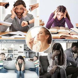 HAORQEE Breathing Necklace, Breathlace Stop Smoking Necklace Anxiety Relief Breath Lace Chain Whistle Breathing Exercises Stress Relief Meditation Gift for Women Men(Black)