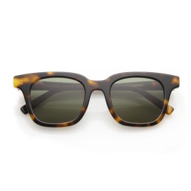 GLVSS Brand 'The East' Horn Rimmed Sunglasses Tortoise Shell Frame Green Tint