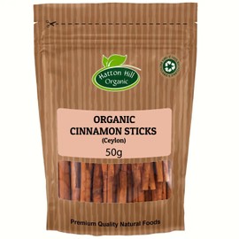 Organic Ceylon Cinnamon Sticks 50g by Hatton Hill Organic