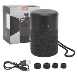 2 in 1 Bluetooth Speakers Earbuds 360 Surround Stereo Sound Portable Wireless Speaker for Home Party Outdoor TravelBlack