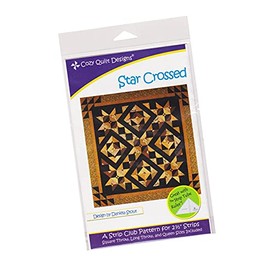 Cozy Quilt Designs Patrón "Strip Club" – Estrella cruzada (incluye instrucciones para tres tamaños de proyecto)
