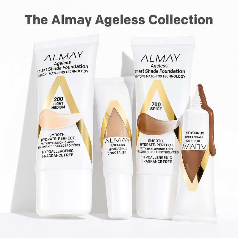 Almay Anti-Aging Concealer, Face Makeup with Hyaluronic Acid, Niacinamide, Vitamin