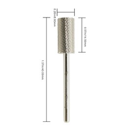 Spontaneous Beauty Premium Nail Carbide Bit Flat Top 3/32" Shank (Fine - F, Silver - Large Barrel)