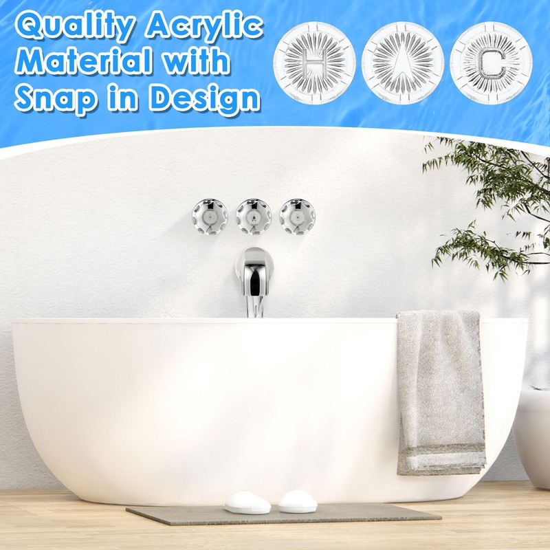 Dreyoo 4 Pack Faucet Index Buttons, Compatible with Gerber 94-445