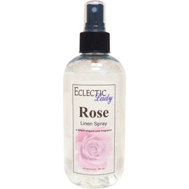 Rose Linen Spray, 8 ounces - Eclectic Lady Sheet and Linen Spray - No Artificial Colors, Parabens, or Preservatives - Long-Lasting Scent for Bed, Fabric & Pillow