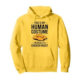Funny Chicken Nugget Lover Human Costume Design Pullover Hoodie