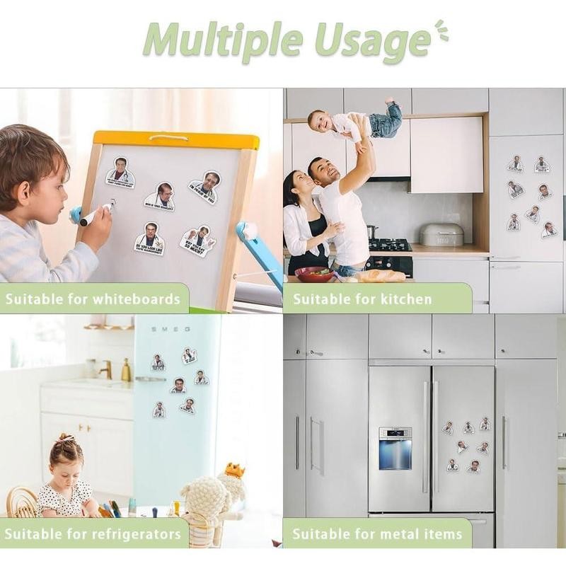 Doctor Phrase Pattern, 12pcs/set Fridge, Room Adults Inspirational Refrigerator Diet