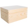 Creative Deco Wooden Box with Lid, 19.5 x 15 x