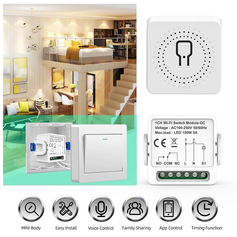 Mengshen Smart Relay WiFi Switch 3 Channel Home Smart Automation