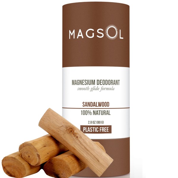 MAGSOL Plastic-Free Natural Deodorant for Women - 100% Aluminum Free, Baking Soda Free, Plastic Free - 2.8 oz