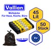 Vallian - Bin Liners 45 Litres - Size 52 x