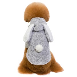 Easter Day Bunny Dog Costume Puppy Hoodies Dog Clothes Pet Suit for Large Dogs (Grey,X-Large)