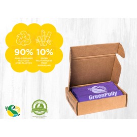 GreenPolly Pet Waste and Dog Poop Bags, 250 Count, Made with 100% Renewed Material, Durable, Purple, Fits in Standard Park Dispensers