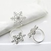 Snowflake Napkin Rings Set of 12 Christmas Holiday Thanksgiving Winter