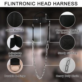 Trendecor Neck Trainer, Neck Trainer, Head Trainer, Men with D Hook Attachment, Adjustable Neck Harness, Neck Exerciser Builder for Weightlifting, Strengthening Trainer Equipment